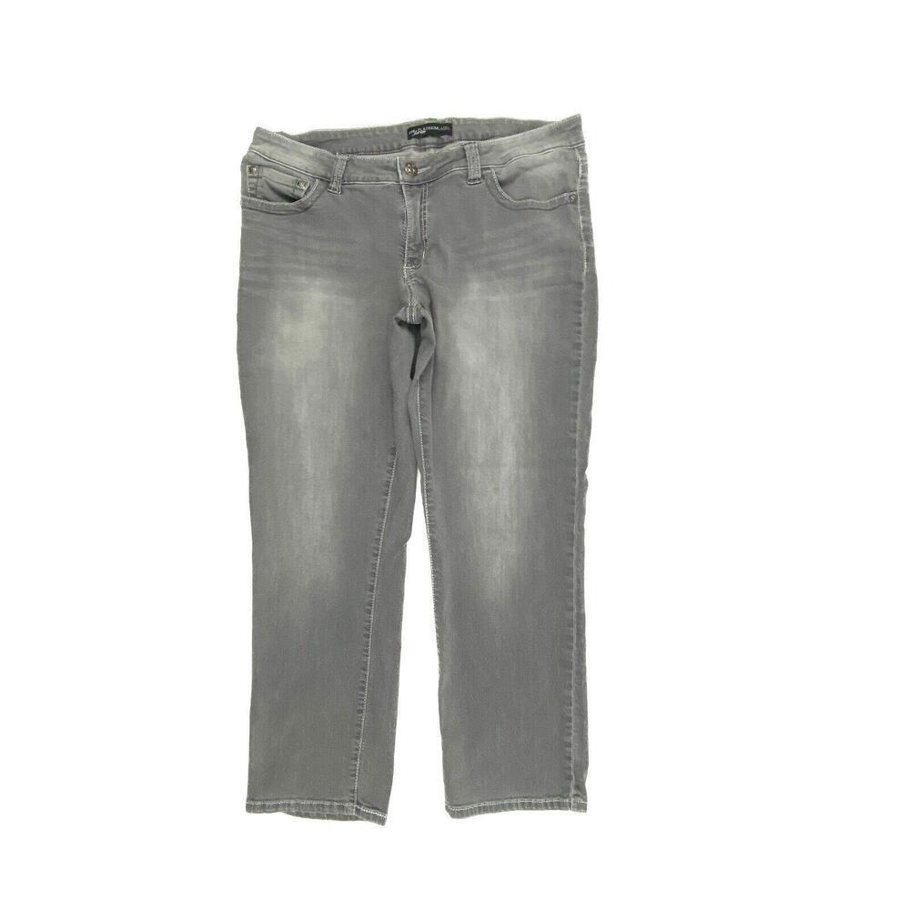 Lee Straight Leg Womens' size 16‎ Short Gray Denim Jeans